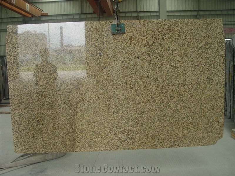 China Tiger Skin Yellow Granite Tiles G717 Giallo Yellow Granite Polished Tiles for Floor Covering