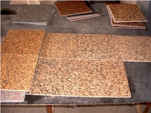 China Tiger Skin Yellow Granite Tiles G717 Giallo Yellow Granite Polished Tiles for Floor Covering