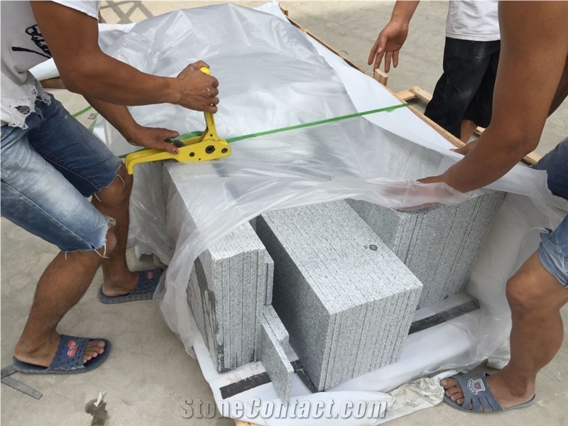 Chinese Grey New G603 Granite Stairs & Steps, Granite Stair Risers