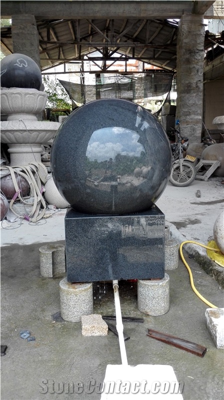G654 Grey Granite Floating Ball Fountian for Garden Rolling Ball Fountain