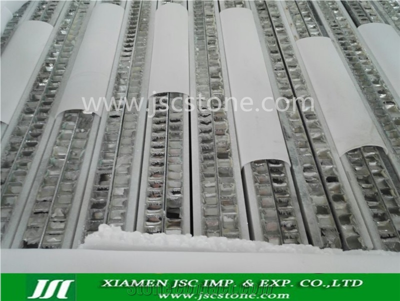 Panda White Marble Honeycomb Backed Panel
