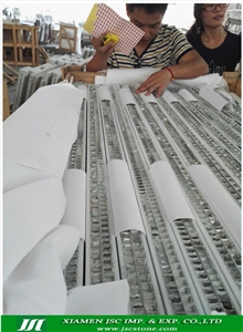Panda White Marble Honeycomb Backed Panel