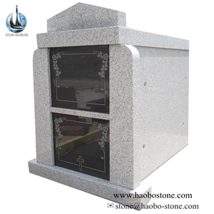 G633 Granite Double Crypts Stacked Mausoleum