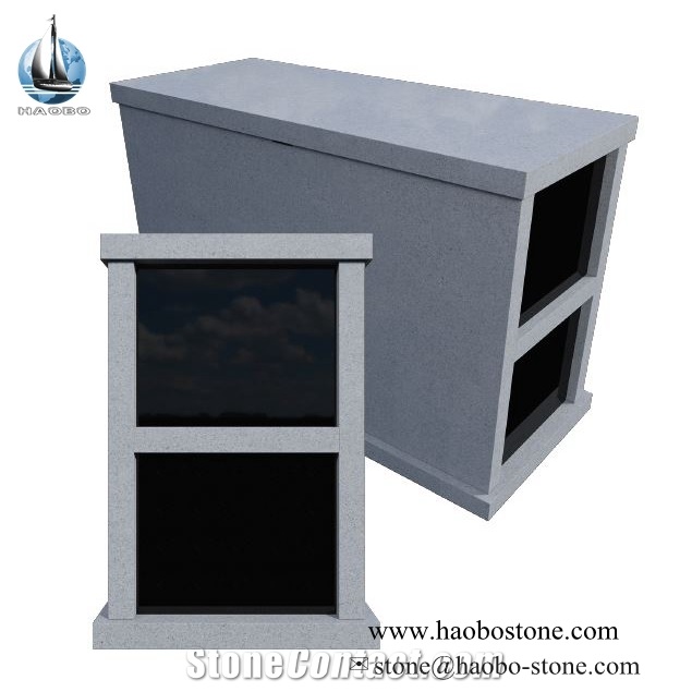 G633 Granite Double Crypts Stacked Mausoleum