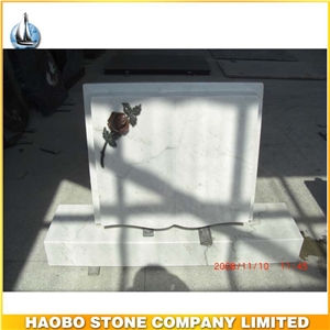 High Quality White Marble Book Shape Headstone