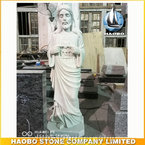 Jesus Statue, White Granite Religious Sculptures