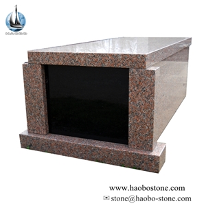 Maple Red G562 Granite Single Crypt Mausoleum