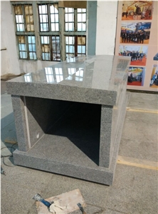 Natural G603 Grey Granite One Crypt Mausoleum