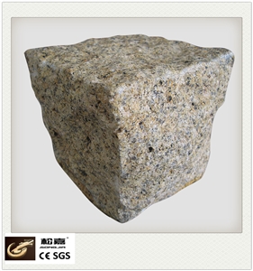 G682 Yellow Beige Granite Bushhamered Paving Stone Fan Shape Patio Walkway Driving Terrace Pavers/Floor Paving,G682 Granite Cube Stone for Pavers, Cheap Paving Stone, G682 Yellow Granite Paving Stone