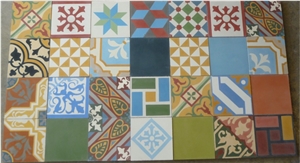 Cement Tiles Multicolor Patchwork, Cement Tile Design 5 Cement Tiles Multicolor Patchwork, Cement Tile Design 5