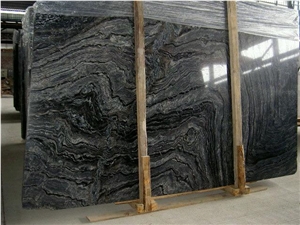 Black Wooden Marble Polished Slabs 2400Mmx1200mm Up