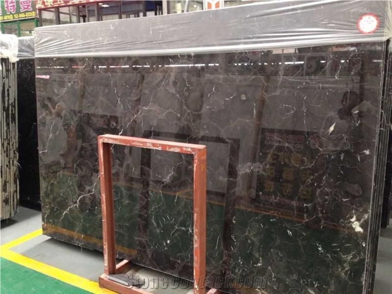 China Dark Emperador Marble Slabs 2400Mmx1200mm Up