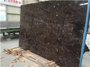 China Dark Emperador Marble Slabs 2400Mmx1200mm Up