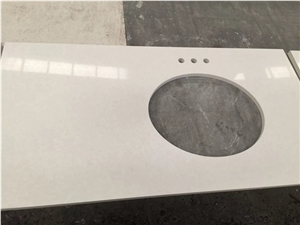 Quartz Stone Bathroom Countertops Vanity Top