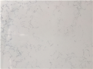 Bst D3001 Carrara Marble Like Quartz Stone Slab with Veined Movement and Random Pattern Fit for Kitchen Countertop Bench Top and Bathroom Vanity Top
