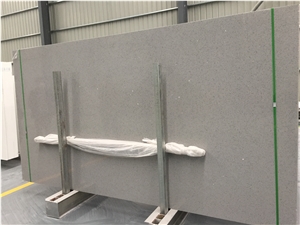 Crystal Light Grey Quartz Stone Slabs, Manmade Quartz Stone Slabs, High Quality Quartz, Solid Surface Polished Slabs