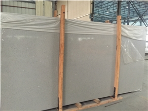 Crystal Light Grey Quartz Stone Slabs, Manmade Quartz Stone Slabs, High Quality Quartz, Solid Surface Polished Slabs