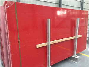 Crystal Red Quartz Slabs/ Quartz Stone