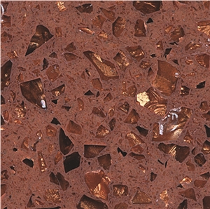 Crystal Shining Brown Quartz Stone Slabs,China Engineered Stone, Artificial Stone, Superior Quality Solid Surface Quartz Stone, Caesarstone Quartz