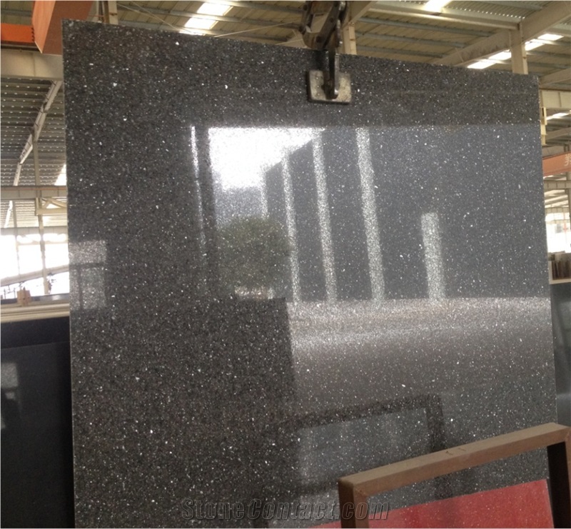 Crystal Shining Dark Grey Quartz Stone,Quartz Slab
