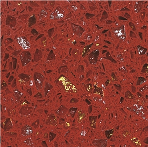 Crystal Shining Red Quartz Stone Slabs,China Engineered Stone, Artificial Stone , Superior Quality Solid Surface Quartz Stone ,Caesarstone Quartz
