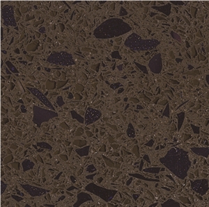 Dark Crystal Brown Quartz Stone Slabs & Tiles ,China Engineered Stone, Artificial Stone ,Superior Quality Solid Surface Quartz Stone ,Caesarstone Quartz