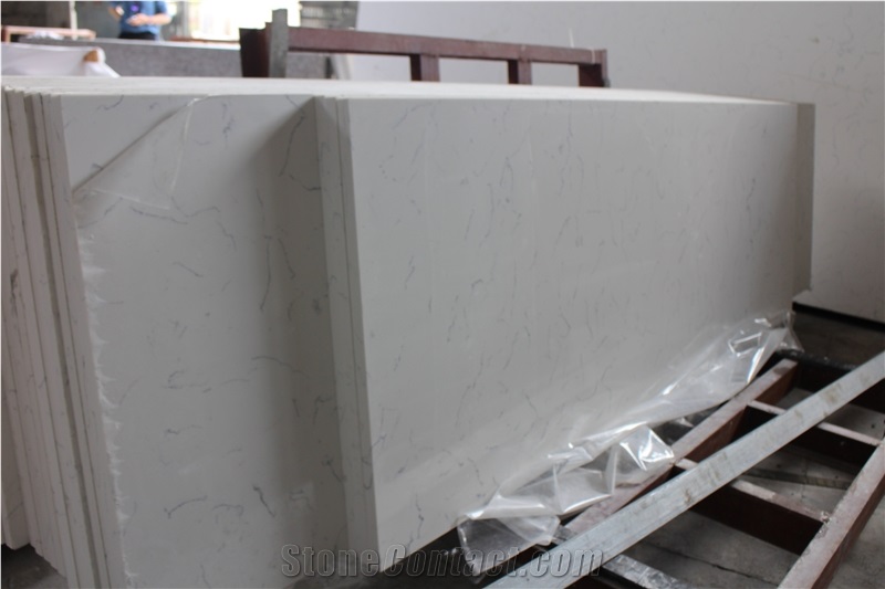 Middle White Quartz Stone Kitchen Countertop, Fabricated Quartz Stone Kitchen Counter Top, Solid Surface Quartz Stone Top,Quartz Stone Island