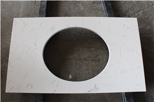 Middle White Quartz Stone ,Quartz Bath Vanity Top Middle White Quartz Stone ,Quartz Bath Vanity Top
