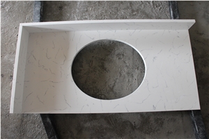 Middle White Quartz Stone ,Quartz Bath Vanity Top