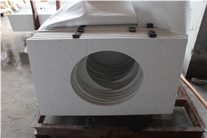 Middle White Quartz Stone ,Quartz Bath Vanity Top