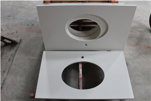 Pure White Quartz Stone Bathroom Vanity Top, Solid Surface Stone Bathroom Tops, Engineered Stone Bath Top Pure White Quartz Stone Bathroom Vanity Top, Solid Surface Stone Bathroom Tops, Engineered Stone Bath Top