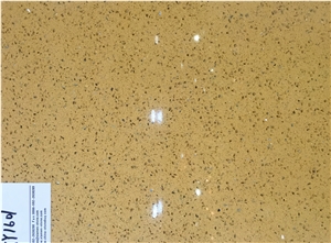 Starfish Beige Quartz Stone Slabs, Solid Surfaces Polished Quartz Stone, Engineered Stone from China