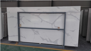 Xyv111 Calacatta Quartz Slabs Big Vein & Tops,Superier Quality Solid Surface Quartz ,Popular Engineered Stone