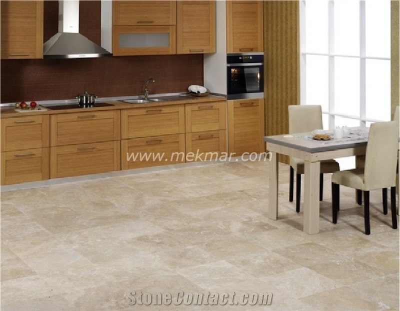 Classic Beige Turkish Travertine Filled Honed from Turkey, Stocked in Usa