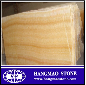 Cheap Yellow Polished Honey Onyx Slab Price, China Yellow Onyx