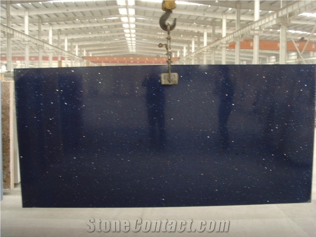 Crystal Blue Quartz Stone Slab