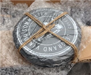 Customized China Black Slate Coaster for Sale