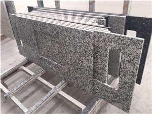 G439 Granite Island Top,Custom Countertop,White Big Flower Granite Kitchen Countertop