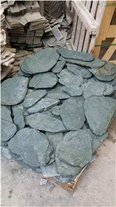 Green Slate Random Flagstones,Natural Edges Pavers,Walking Stone