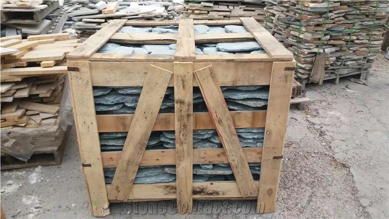 Green Slate Random Flagstones,Natural Edges Pavers,Walking Stone
