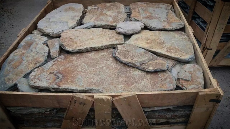 Rusty Slate Outdoor Flagstone,Garden Walkway Pavers