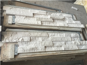 Timber White Marble Split Face Ledge Stone,Guizhou Wood Grain Marble Cultured Stone