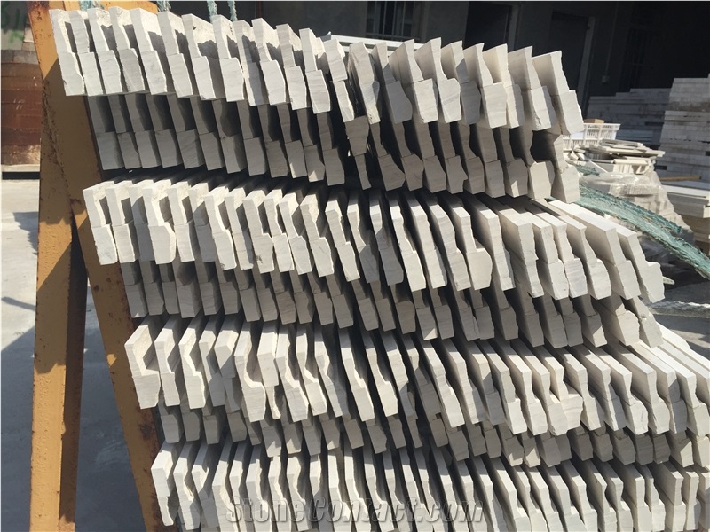 Timber White Marble Split Face Ledge Stone,Guizhou Wood Grain Marble Cultured Stone