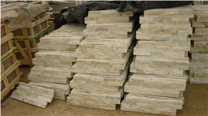 White Beige Slate Ledge Stones,Fireplace Wall Cladding Tile,Stacked Stone