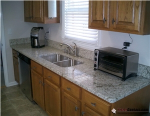 Giallo Ornamental Countertop,Brazil Granite Counter Tops, Giallo Ornamental Yellow Granite Kitchen Bar Top, Custom Counter Tops, L Shape Kitchen Island Tops, Full Bullnose Worktops, Eased Desk Tops