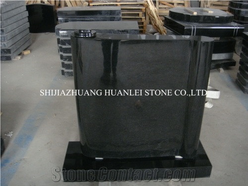 Absolute Black Granite Tombstone, Hebei Black Granite Gravestone/Book Style Memorial /Gravestone/Headstones/Cemetery Tombstones