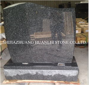 China Granite Beida Green Tombstone/Monument Design/Single Memorial/Cemetery Tombstones,American Gravestone,Western Style Headstone,