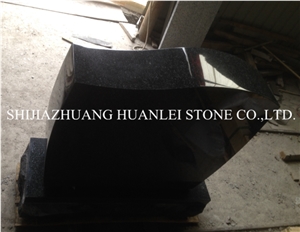 China Granite Beida Green Tombstone/Monument Design/Single Memorial/Cemetery Tombstones,American Gravestone,Western Style Headstone