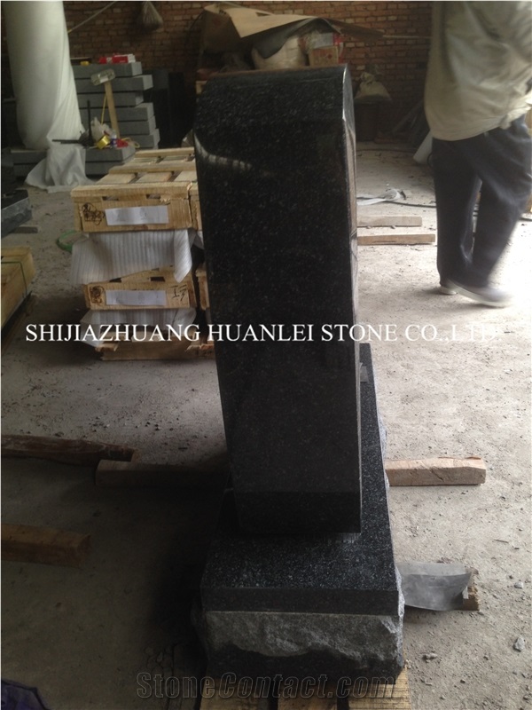 China Granite Beida Green Tombstone/Monument Design/Single Memorial/Cemetery Tombstones,American Gravestone,Western Style Headstone
