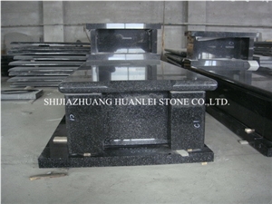 China Granite Beida Green Tombstone/Monument Design/Single Memorial/Cemetery Tombstones,Poland Gravestone,Western Style Headstone,